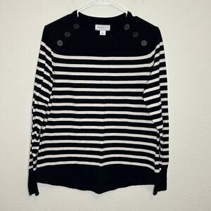 Liz Claiborne Simply Liz Striped Sweater Sz L